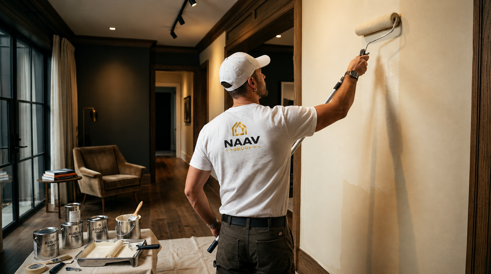 NAAV Professional Painter applying flawless finish